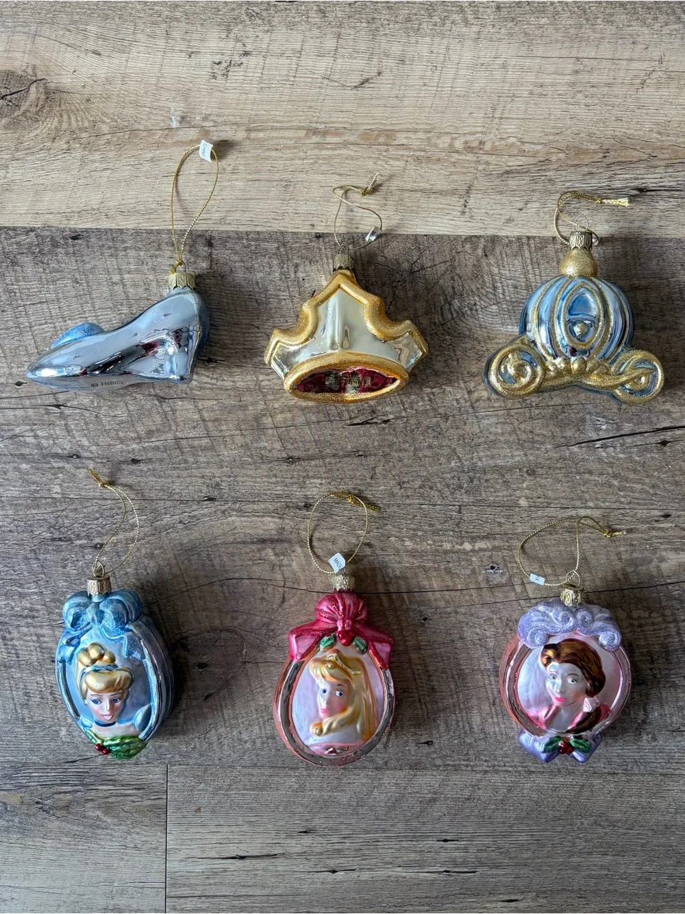 Vintage Disney Princess Ornament Set of 6
